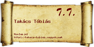 Takács Tóbiás névjegykártya